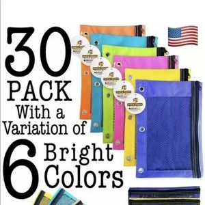 School Smarts Zippered Pencil Pouches 30ct